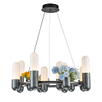 Люстра круглая серая с 8-ю светодиодными лампами Generosity варинант исполнения - 1 | Loft Concept в Твери