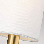 Бра с прямоугольным основанием цвета латунь и 2-мя белыми цилиндрическими льняными абажурами Feiss варинант исполнения - 3 | Loft Concept в Твери