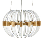 Люстра круглая с прозрачными элементами в форме полумесяца Crystal Crescent варинант исполнения - 4 | Loft Concept в Твери