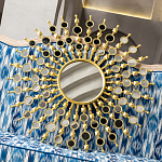 Зеркало-солнце в раме из металла с золотыми с лучами Rays of Peace варинант исполнения - 3 | Loft Concept в Твери