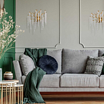 Бра золотого цвета с ветвями и хрустальными подвесками FAIRYTREE Light варинант исполнения - 8 | Loft Concept в Твери