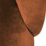 Стул с мягкой оранжевой обивкой из велюра и подъемно-поворотным механизмом на черных колесиках Harper Orange варинант исполнения - 4 | Loft Concept в Твери