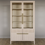 Витрина Primo со стеклянными фасадами и буфетом шпон Светлый дуб варинант исполнения - 2 | Loft Concept в Твери