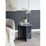 Столик кофейный с столешницей из черного мрамора Compact Black Marble Table варинант исполнения - 7 | Loft Concept в Твери
