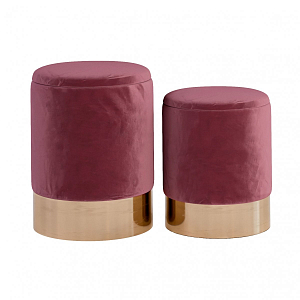 Комплект пуфов Golden Belt Burgundy