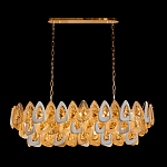 Люстра овальная с многослойными белыми и прозрачными подвесками Character Chandelier варинант исполнения - 1 | Loft Concept в Твери