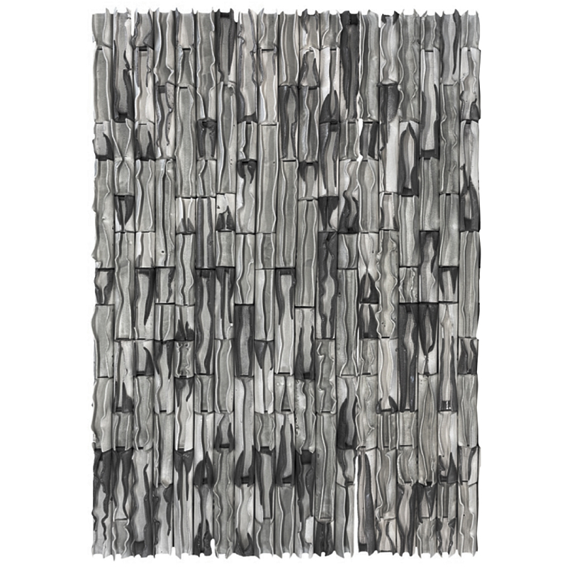 Объемное Панно на стену Grey Micro Waves Серый в Твери | Loft Concept 