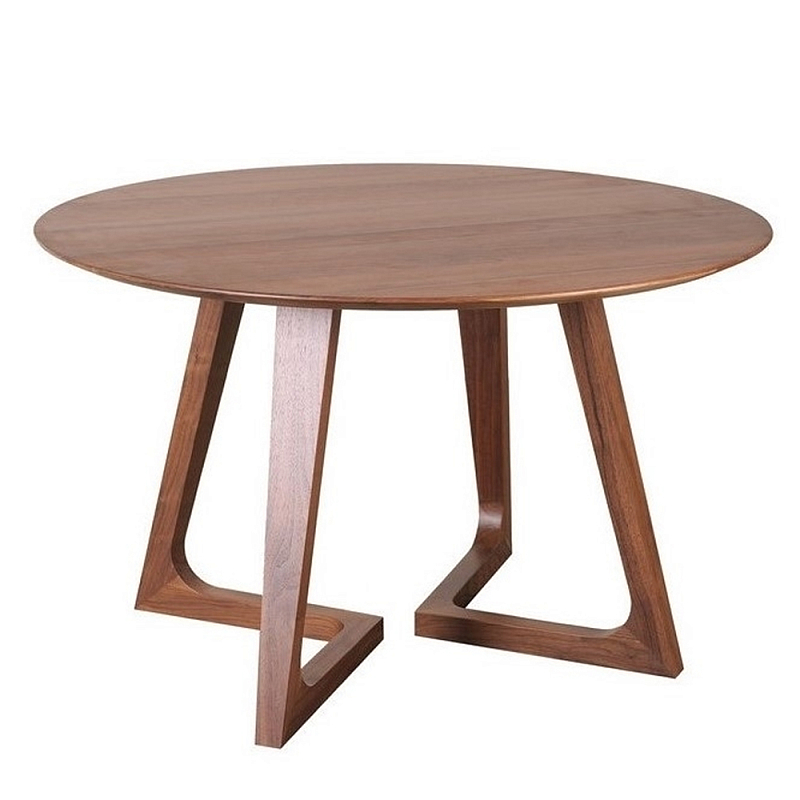 Обеденный стол круглый с изогнутыми ножками Godenza Round V Table Ясень Обеденный стол круглый с изогнутыми ножками Godenza Round V Table Ясень в Твери | Loft Concept