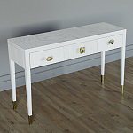 Дизайнерский Письменный стол Elsa Dreams White с тремя ящиками варинант исполнения - 3 | Loft Concept в Твери