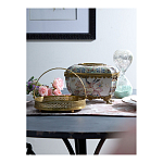 Блюдо фарфоровое с бронзовой ручкой Paradise Dish with Handle варинант исполнения - 2 | Loft Concept в Твери