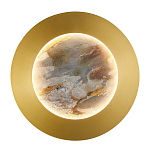 Бра в форме диска цвета латунь Brass Borders варинант исполнения - 1 | Loft Concept в Твери