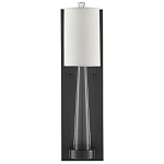 Бра на прозрачном штативе с тканевым абажуром в форме цилиндра Conciseness варинант исполнения - 4 | Loft Concept в Твери