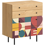 Комод с принтом на ящиках Elise Chest of Drawers варинант исполнения - 7 | Loft Concept в Твери