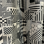 Мебельная ткань Шенилл черно-белый принт 280 см T3-44 варинант исполнения - 1 | Loft Concept в Твери