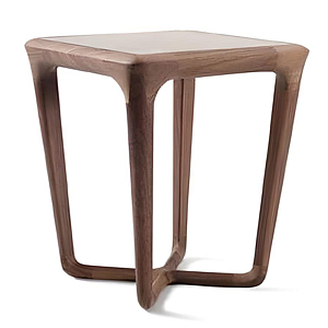 Столик приставной из массива дерева Walnut Wood Table