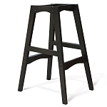 Барный стул со спинкой и подлокотниками на 4-х деревянных ножках Douglas Rhombus Бирюзовый Велюр варинант исполнения - 3 | Loft Concept в Твери