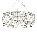 Люстра с тонкой металлической конструкцией цвета золото Quasar варинант исполнения - 2 | Loft Concept в Твери