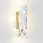 Бра с цилиндрическим белым бетонным плафоном Terrazzo Light варинант исполнения - 1 | Loft Concept в Твери