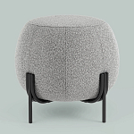 Пуф в ткани букле серого цвета Pikelet варинант исполнения - 2 | Loft Concept в Твери