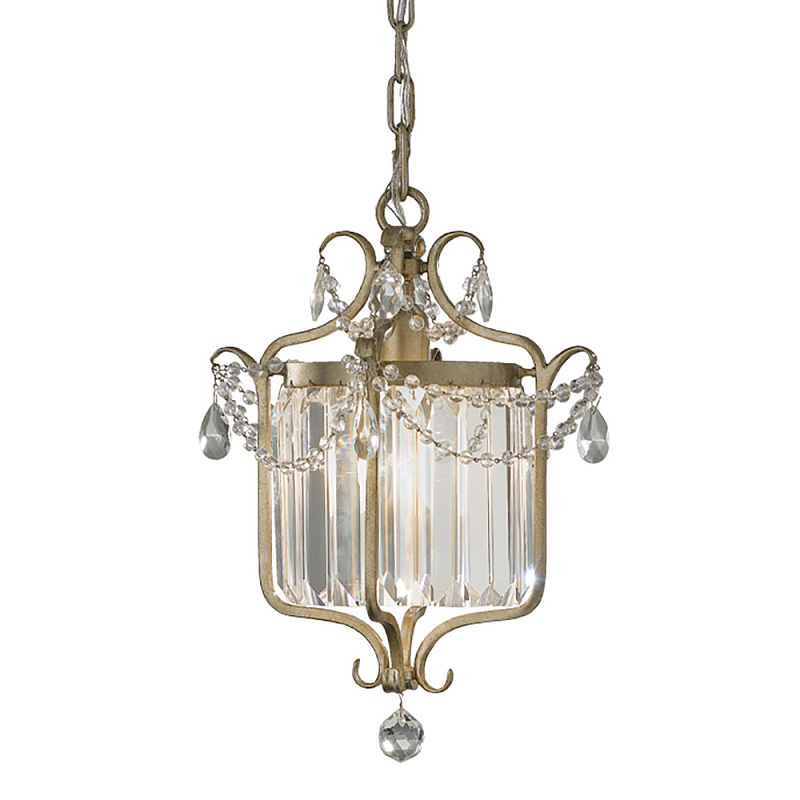 Люстра подвесная со стеклянными подвесками Feiss Серебряный Прозрачное Стекло в Твери | Loft Concept 