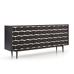 Дизайнерский комод чёрный с фактурным фасадом Billy варинант исполнения - 1 | Loft Concept в Твери