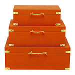 Комплект оранжевых чемоданов Golden Twigs варинант исполнения - 1 | Loft Concept в Твери