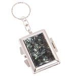 Зеркало брелок складное двухстороннее из натурального камня Серафинит Stone Mirrors варинант исполнения - 1 | Loft Concept в Твери