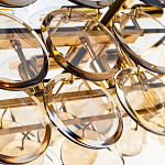 Люстра с круглыми стеклянными подвесками Cardiel Amber Glass Chandelier варинант исполнения - 4 | Loft Concept в Твери