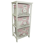 Стеллаж для детской с животными с плетенными корзинами Cute Elephant варинант исполнения - 1 | Loft Concept в Твери