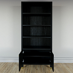 Книжный Стеллаж Elsa Dreams Black с задней стенкой варинант исполнения - 4 | Loft Concept в Твери