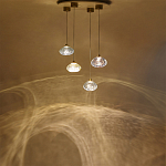 Подвесной светильник с прозрачным стеклянным плафоном округлой формы Effervia  варинант исполнения - 5 | Loft Concept в Твери