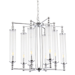 Люстра с 8-ю прозрачными цилиндрическими плафонами Jeanette варинант исполнения - 1 | Loft Concept в Твери