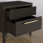 Прикроватная Тумбочка Primo с двумя ящиками Темный орех варинант исполнения - 4 | Loft Concept в Твери