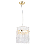 Подвесной светильник цилиндрической формы с текстурными стеклянными элементами Textured Glass Chandelier варинант исполнения - 1 | Loft Concept в Твери