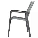 Стул темно-серый с высокой плетеной спинкой и сиденьем Braided Strength варинант исполнения - 5 | Loft Concept в Твери