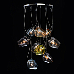 Люстра каскадная с 9-ю разноцветными стеклянными плафонами Kaleido варинант исполнения - 3 | Loft Concept в Твери