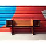 Дизайнерская скамейка  Canton  Beech and Black Bench варинант исполнения - 7 | Loft Concept в Твери