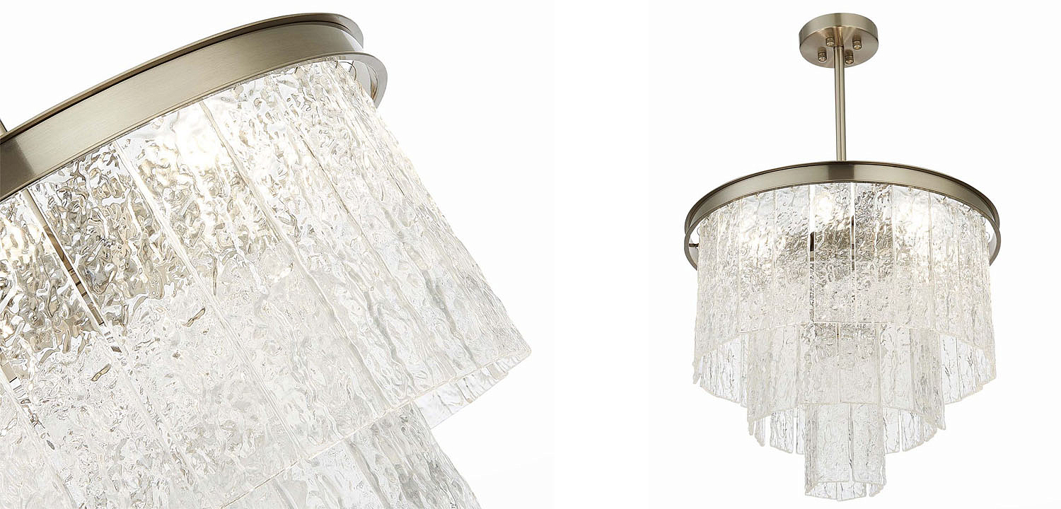 Люстра Renea Textured Glass Chandelier Nickel Люстра Renea Textured Glass Chandelier Nickel - Loft-Concept в Твери