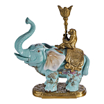 Подсвечник в виде слона из фарфора с бронзовыми элементами Elephant in the Garden of Eden варинант исполнения - 1 | Loft Concept в Твери