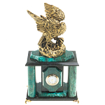 Часы настольные из натурального камня с декором в виде орла Eagle Stone Clock варинант исполнения - 5 | Loft Concept в Твери
