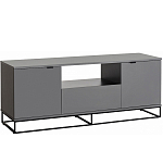 ТВ-тумба цвета графит с  2-мя дверцами и ящиком Strict Lines варинант исполнения - 1 | Loft Concept в Твери