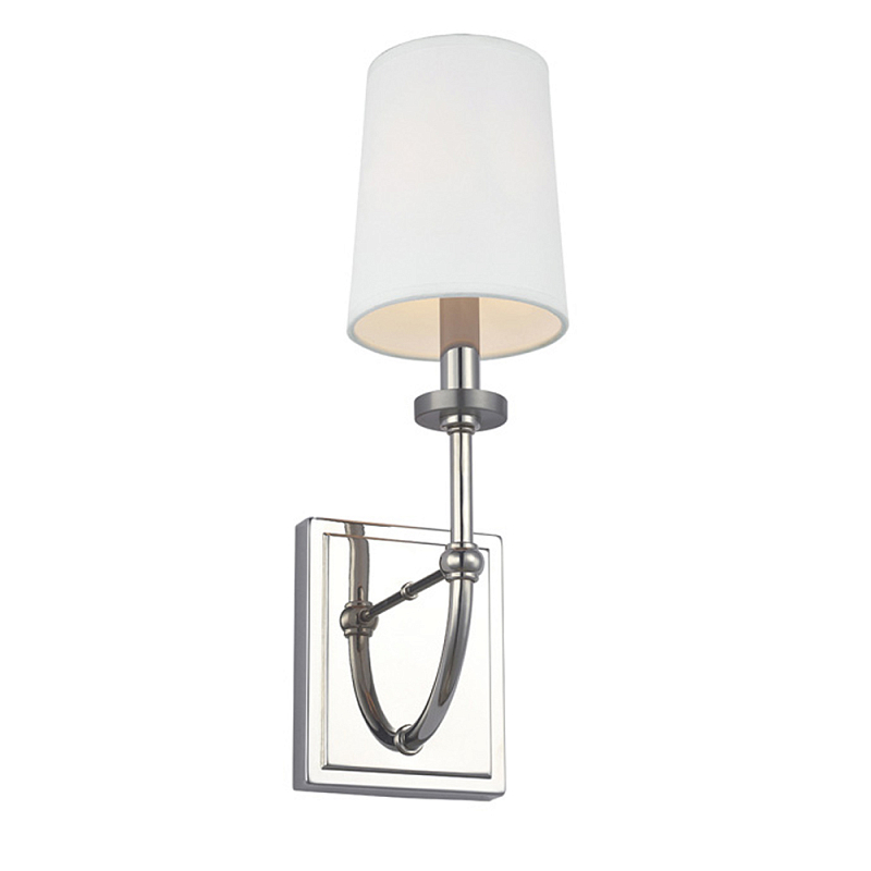 Бра для ванных комнат с белым тканевым цилиндрическим плафоном Feiss Хром Белый Бежевый в Твери | Loft Concept 
