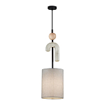 Подвесной светильник с серым тканевым плафоном Flourish варинант исполнения - 2 | Loft Concept в Твери