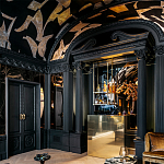 Обои ручная роспись в стиле Арт-деко Symphony Original colourway on Flint silk dupion варинант исполнения - 4 | Loft Concept в Твери