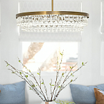 Люстра круглая с подвесками в форме стеклянных капель Glass Rain варинант исполнения - 6 | Loft Concept в Твери