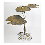 Столик приставной с тремя столешницами Тропические листья Tropical Forest gold варинант исполнения - 3 | Loft Concept в Твери