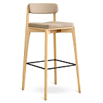 Барный стул из массива ясеня Elegant Ash Shape варинант исполнения - 3 | Loft Concept в Твери