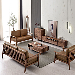 Тумба под телевизориз массива дерева TV Stand made of Walnut Wood варинант исполнения - 4 | Loft Concept в Твери