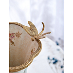 Ваза голубого цвета из фарфора с цветочным рисунком и бронзовой стрекозой Blue Garden варинант исполнения - 8 | Loft Concept в Твери