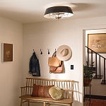 Подвесной светильник с конусовидным металлическим абажуром черного цвета Kichler варинант исполнения - 19 | Loft Concept в Твери